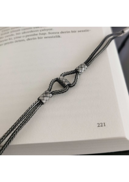 Kazaziye Sade Model El Örgüsü Gümüş Bileklik fırsatları