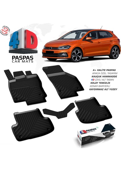 Vw Polo 6 4d Havuzlu Paspas 2017-2021 A+Kalite