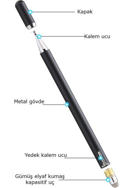 Dokunmatik Stylus Kalem Pen 142 - Beyaz