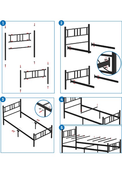 Metal Karyola, Akın Metal Karyola, 100X200 cm Beyaz, Ferforje Karyola indirimleri