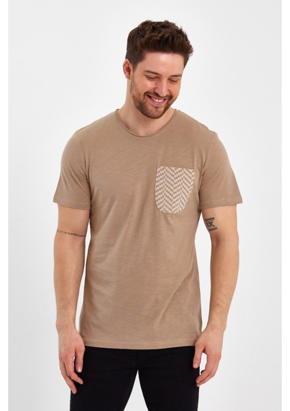2601 Cep Baskı Detaylı Relax T-Shirt