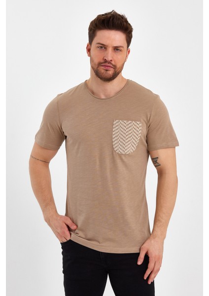 2601 Cep Baskı Detaylı Relax T-Shirt