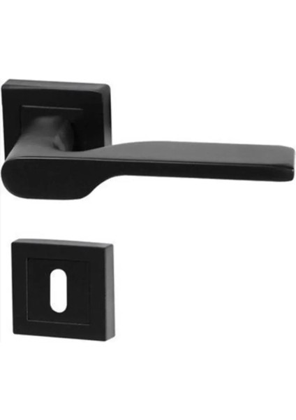 Bersa Yapı Veroni Rozetli Oda Kapı Kolu ve Sessiz Gömme Kilit Mat Siyah 1 Kapılık Takım Siyah Kapı Kilidi 40 mm fiyatları
