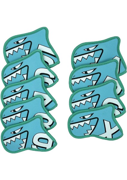 9x Golf Kulübü Headcovers Wrap Çorap Koruma Kollu Golf Demir Kapak Seti Açık Mavi (Yurt Dışından) fiyatları