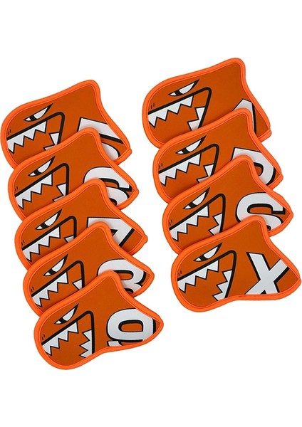 9x Golf Kulübü Baş Örtüleri Wrap Çorap Koruma Kollu Golf Demir Kapak Seti Turuncu (Yurt Dışından) fırsatları