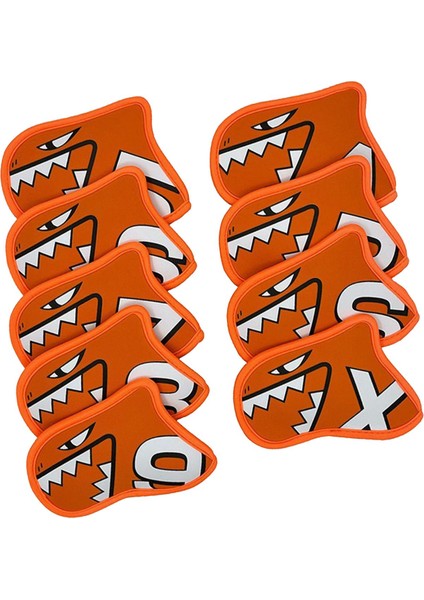 9x Golf Kulübü Baş Örtüleri Wrap Çorap Koruma Kollu Golf Demir Kapak Seti Turuncu (Yurt Dışından) indirimleri