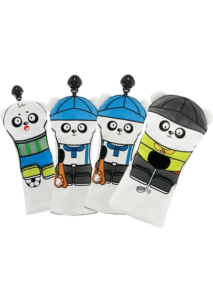 4 Adet Golf Cue Koruma Profesyoneller Seyahat Kalın Golf Kulübü Kafa Kapakları Beyaz (Yurt Dışından)