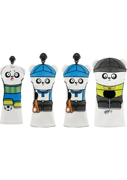 4 Adet Golf Cue Koruma Profesyoneller Seyahat Kalın Golf Kulübü Kafa Kapakları Beyaz (Yurt Dışından) fırsatları