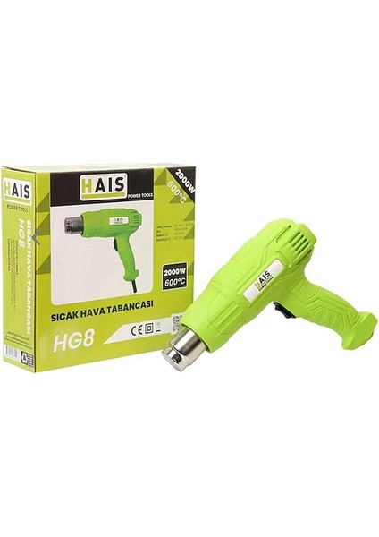 HG08 2000W Sıcak Hava Tabancası Haıs