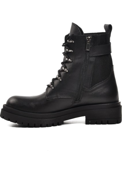 Walkway 22914 Siyah Deri Kadın Bot modelleri