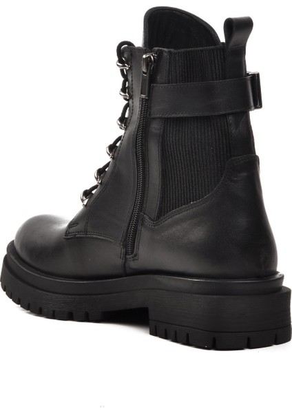 Walkway 22914 Siyah Deri Kadın Bot fırsatları