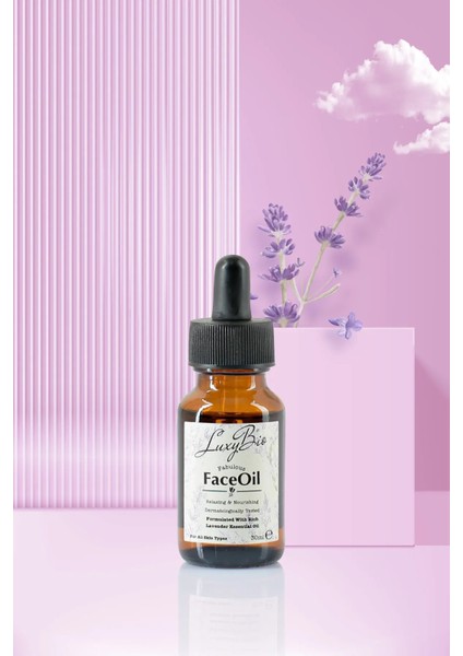 Saf Lavanta Yağı İçeren, Doğal Lavanta Yüz Bakım Yağı 30 ml