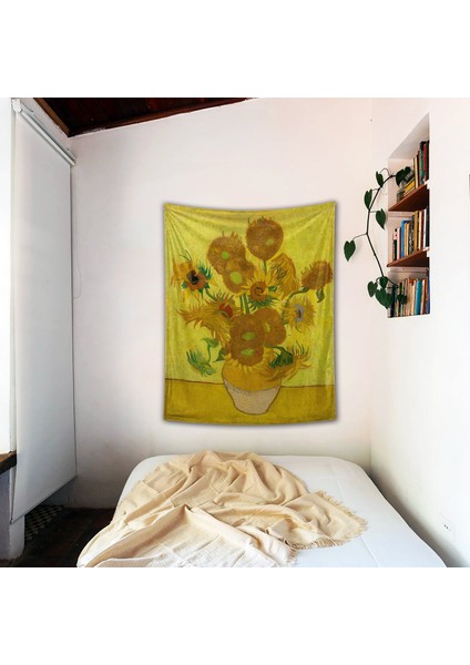 Sunflowers - Ayçiçekleri Duvar Örtüsü - 100 cm x 135 cm