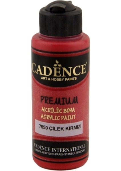 Premium Akrilik Boya 7550 Çilek Kırmızı 120ML