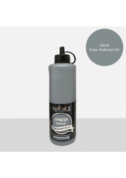 Hybrid Multisurface Akrilik Boya 500 Ml. H-058 Koyu Arduvaz Gri.
