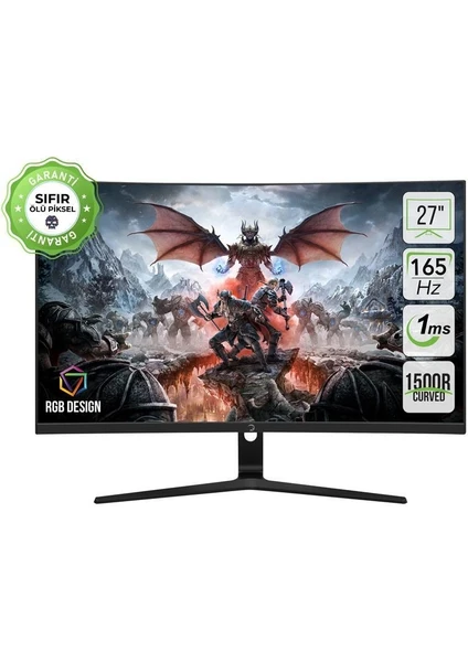 27'' Vivid Curved 165Hz 1ms 2X2W Speaker Va Gaming monitör