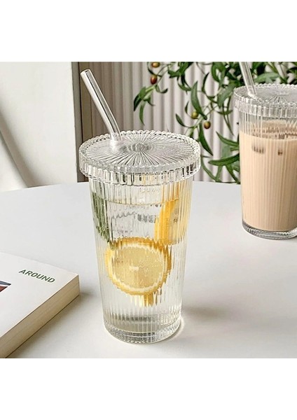 Mika Kapaklı Pipetli Origami Stil Bardak 2 Adet 600 ml modelleri