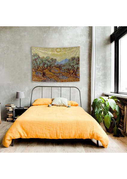 The Olive Trees - Zeytin Ağaçları Duvar Örtüsü - 100 cm x 135 cm