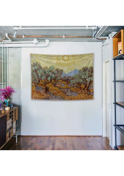 The Olive Trees - Zeytin Ağaçları Duvar Örtüsü - 100 cm x 135 cm modelleri