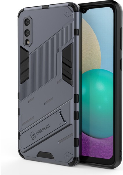Samsung Galaxy A02 Destek Standlı Darbeye Dayanıklı Telefon Kılıfı (Yurt Dışından)