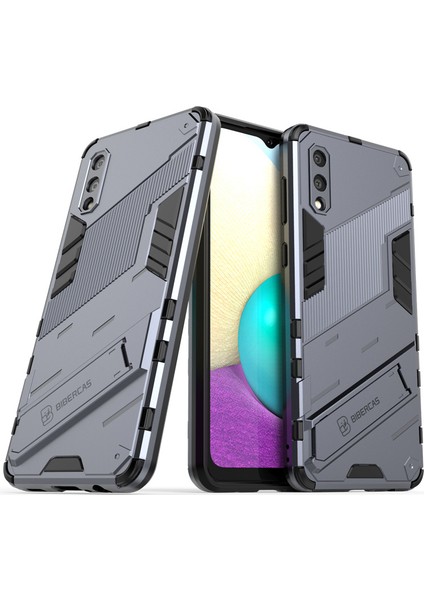 Samsung Galaxy A02 Destek Standlı Darbeye Dayanıklı Telefon Kılıfı (Yurt Dışından)
