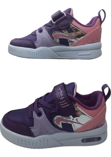 Kız Çocuk Mor-Pembe Işıklı Ortopedik Taban Günlük Spor Ayakkabısı CARBY32-001 indirimleri