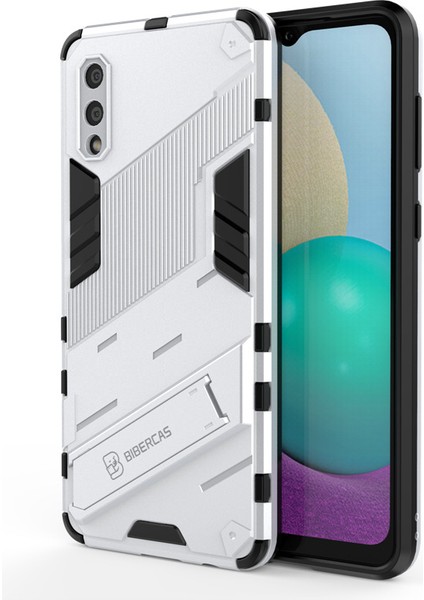 Samsung Galaxy A02 Destek Standlı Darbeye Dayanıklı Telefon Kılıfı (Yurt Dışından)