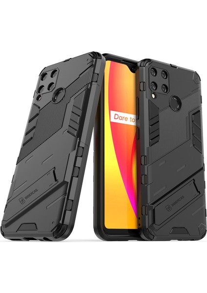 Oppo Realme C15 Destek Standlı Darbeye Dayanıklı Telefon Kılıfı (Yurt Dışından)