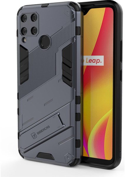 Oppo Realme C15 Destek Standlı Darbeye Dayanıklı Telefon Kılıfı (Yurt Dışından)