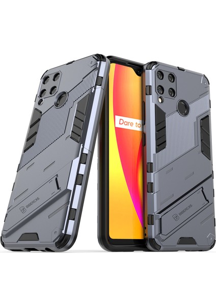 Oppo Realme C15 Destek Standlı Darbeye Dayanıklı Telefon Kılıfı (Yurt Dışından)