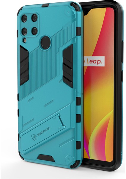 Oppo Realme C15 Destek Standlı Darbeye Dayanıklı Telefon Kılıfı (Yurt Dışından)