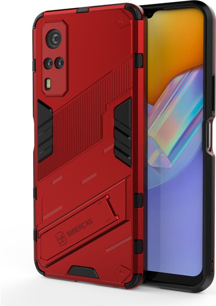 Vıvo Y51 2020 Destek Standlı Darbeye Dayanıklı Telefon Kılıfı (Yurt Dışından)