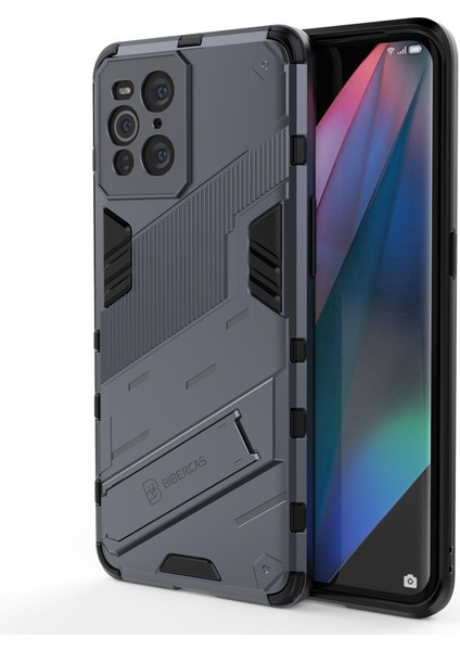 Oppo Find X3 Destek Standlı Darbeye Dayanıklı Telefon Kılıfı (Yurt Dışından)