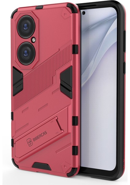 Huawei P50 Destek Standlı Darbeye Dayanıklı Telefon Kılıfı (Yurt Dışından)