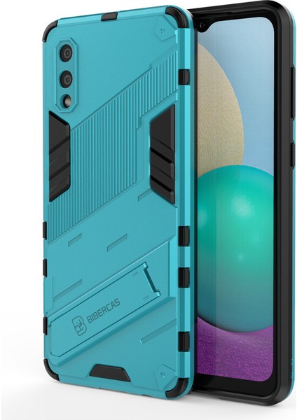 Samsung Galaxy A02 Destek Standlı Darbeye Dayanıklı Telefon Kılıfı (Yurt Dışından)