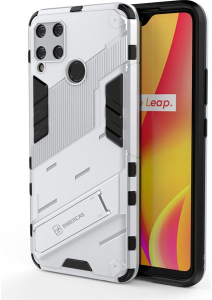 Oppo Realme C15 Destek Standlı Darbeye Dayanıklı Telefon Kılıfı (Yurt Dışından)