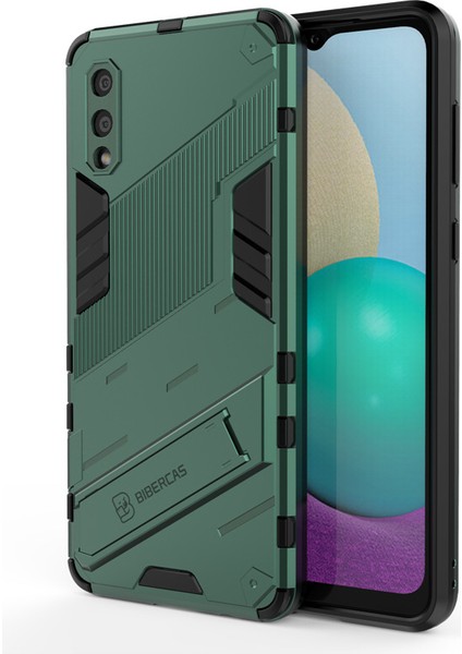 Samsung Galaxy A02 Destek Standlı Darbeye Dayanıklı Telefon Kılıfı (Yurt Dışından)