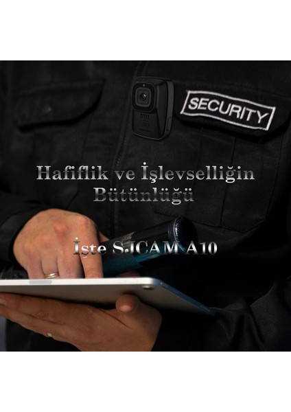 A10 Vücut Kamerası Güvenlik Polis Ekipmanı IP65 FullHD Video Dokunmatik Ekran 12MP fırsatları