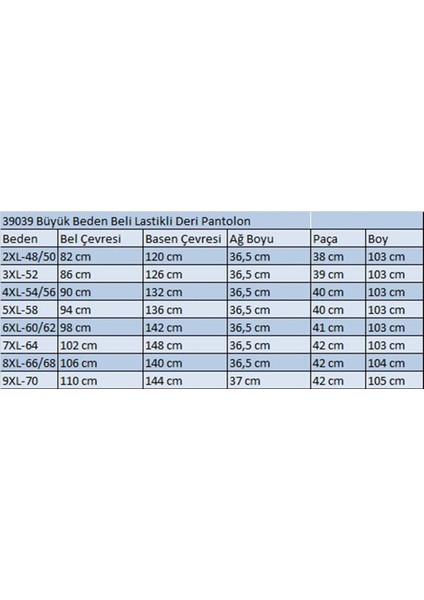 39039 Büyük Beden Beli Lastikli Deri Pantolon-Taba modelleri
