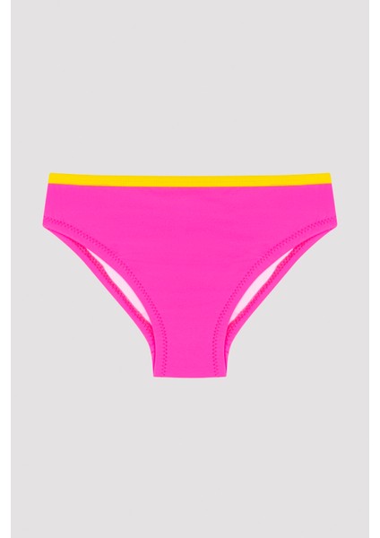 Çok Renkli Kız Çocuk Colorful Frill Triangle Bikini Set