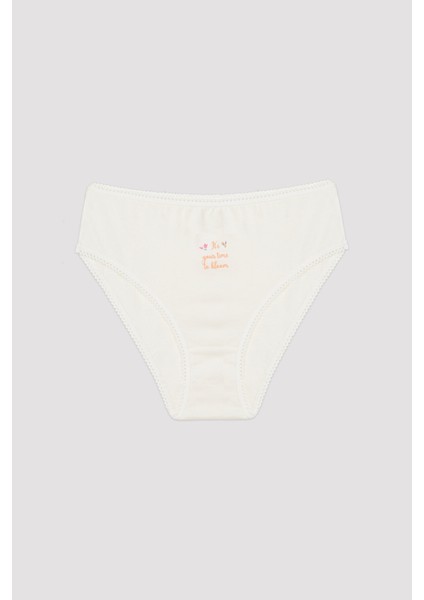 Kız Çocuk Bloom Dance Organic 3'lü Slip Külot