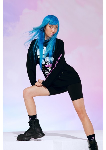 Aktif Anime Baskılı Sweatshirt-Anime Koleksiyonu
