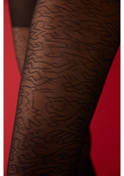 Kadın Siyah All Over Külotlu Çorap-keith Haring Koleksiyonu modelleri