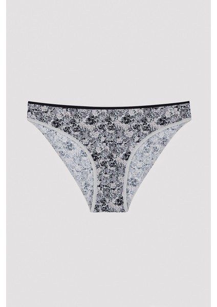 Dark Floral 3lü Slip Külot modelleri