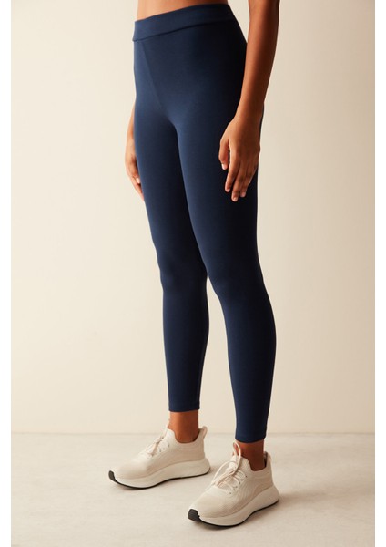 Basic Lacivert Tayt
