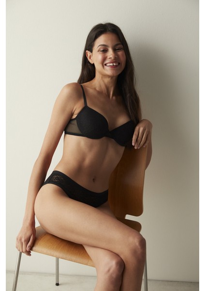 Pleasure Dantelli Siyah Sütyen