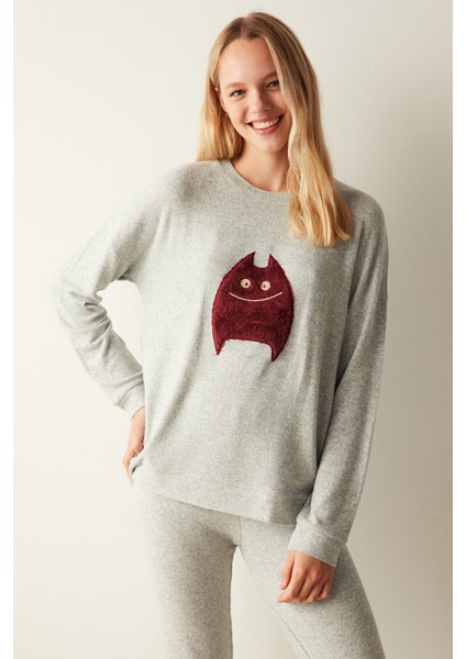 Friend Gri Pijama Takımı