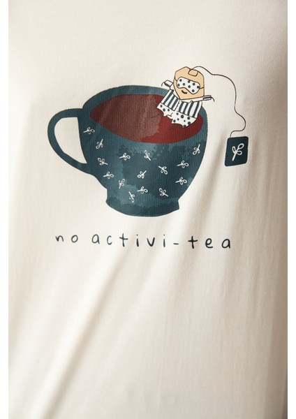 Activi-Tea Slogan Baskılı Pijama Takımı indirimleri