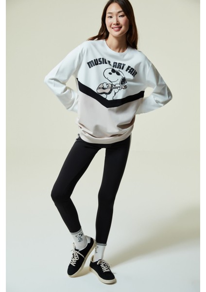 Çok Renkli Snoopy Music&Art Sweatshirt Pijama Üstü indirimleri