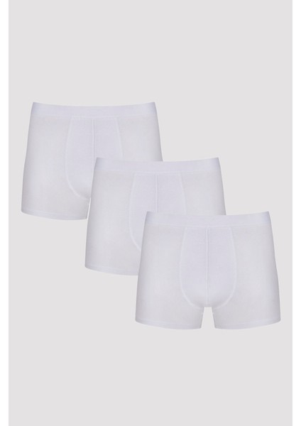 Basic White Tape 3lü Boxer